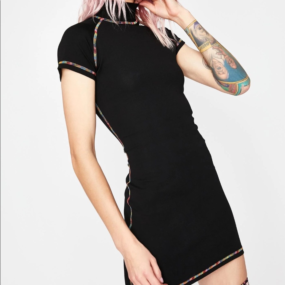 CURRENT MOOD BLACK MINI DRESS